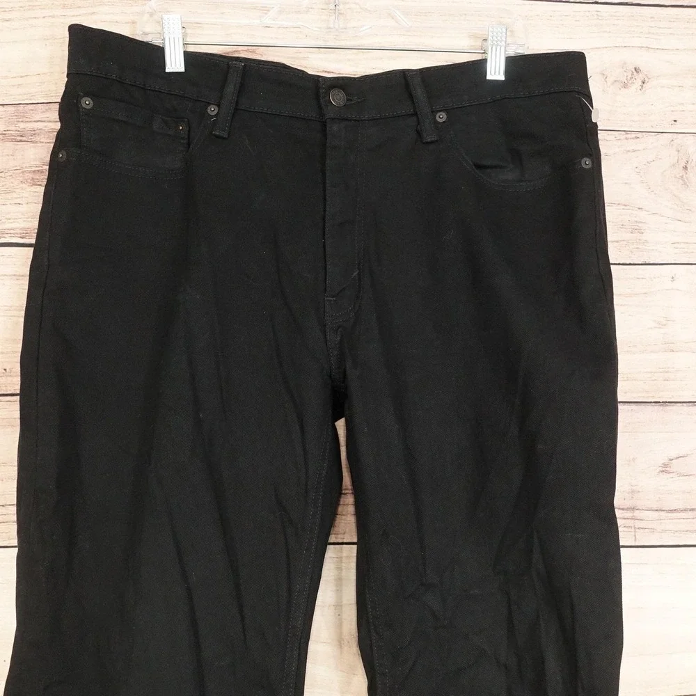 Levis 541 Jeans Mens 36x32 Black Athletic Taper Stretch Denim Pants